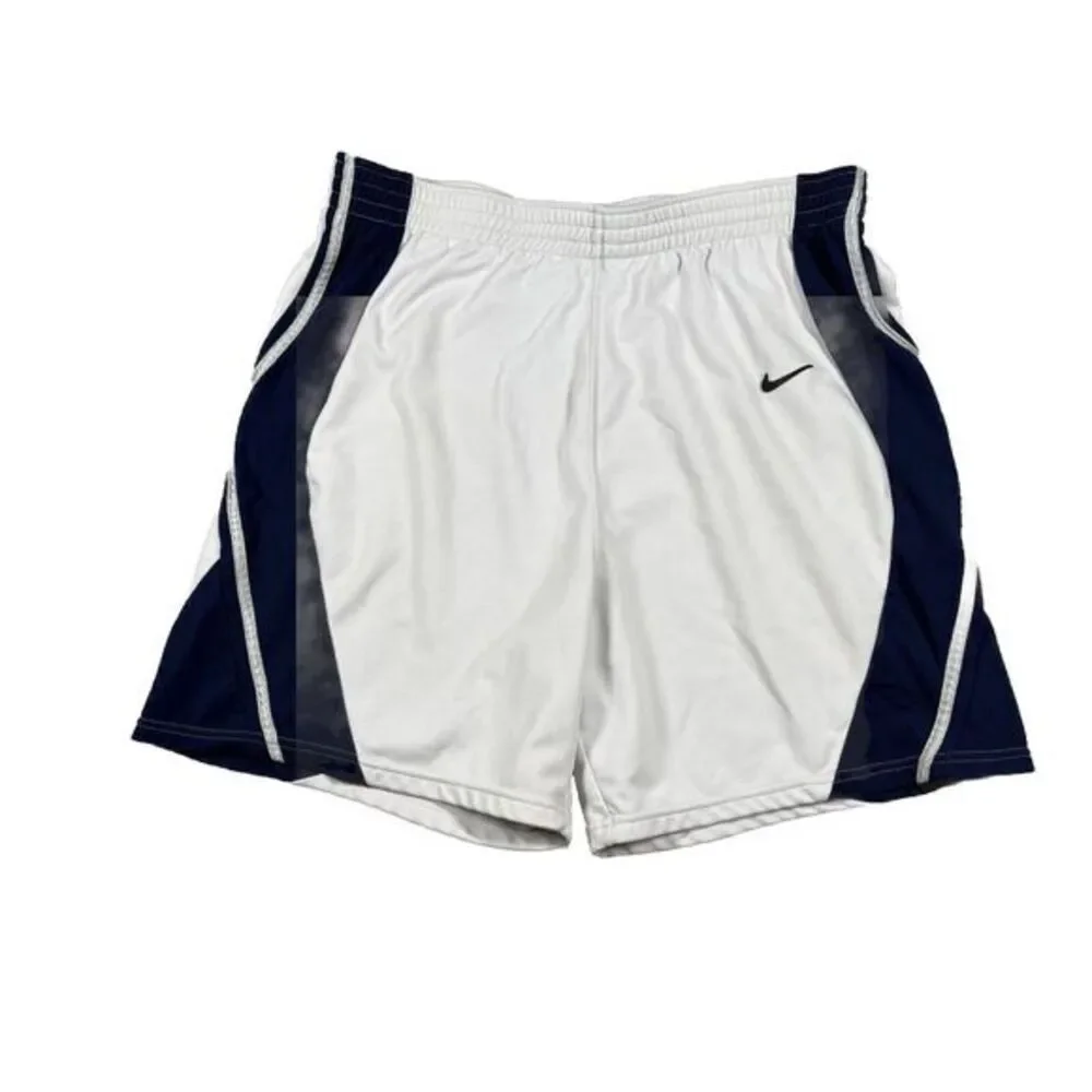 Vintage Nike Team White‎ Embroidered Basketball Shorts Mens 2XL